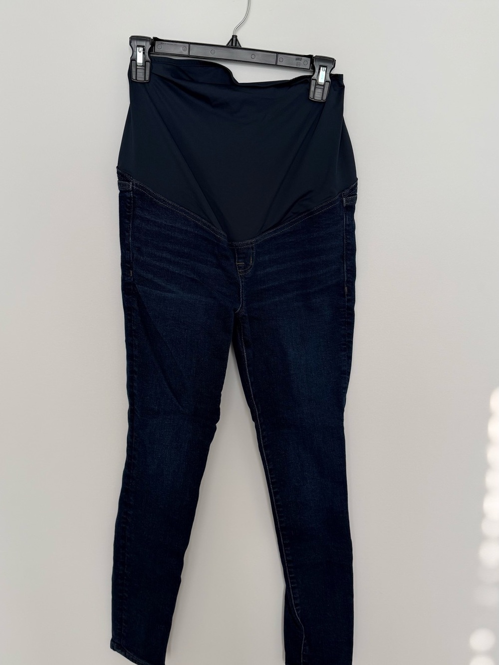 Madewell Dark Indigo Maternity Skinny Jeans with Black Belly Panel